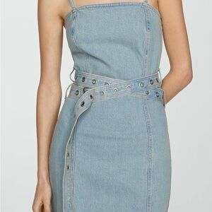 Mango Blue Denim Midi Dress